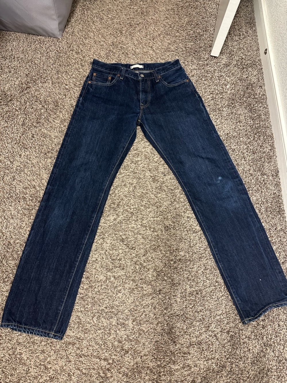 Uniqlo Selvedge Classic Men's Dark Blue Straight-Leg Jeans